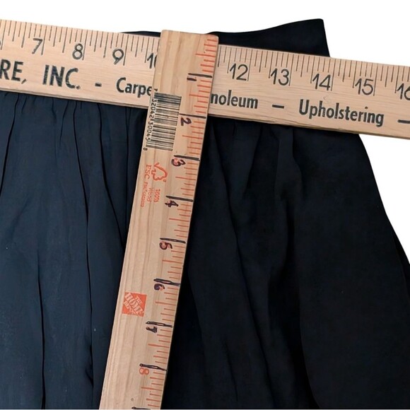 Vintage Laura Ashley black overlay silk midi skirt size 10 Morelle high waisted - Picture 6 of 11